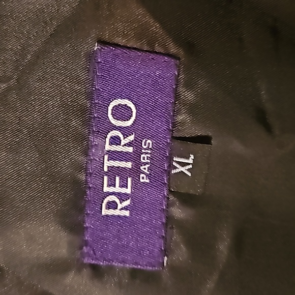 Retro Paris Black button up mens tuxedo vest XL - Picture 2 of 7